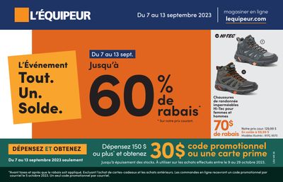 L'Équipeur Flyer September 7 to 13