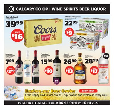 Calgary Co-op Liquor Flyer September 7 to 13