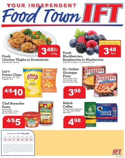 IFT Independent Food Town Flyer May 15 to 21