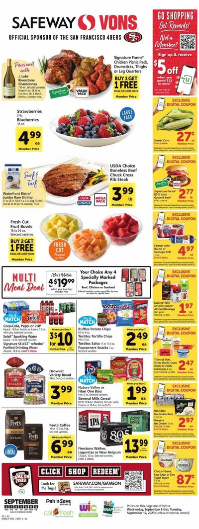 Safeway (CA) Weekly Ad Flyer Specials September 6 to September 12, 2023