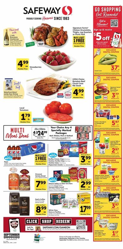 Safeway (HI) Weekly Ad Flyer Specials September 6 to September 12, 2023