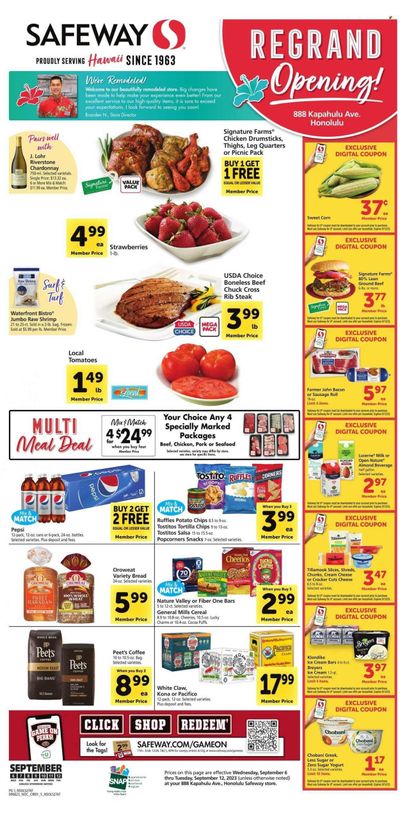 Safeway (HI) Weekly Ad Flyer Specials September 6 to September 12, 2023