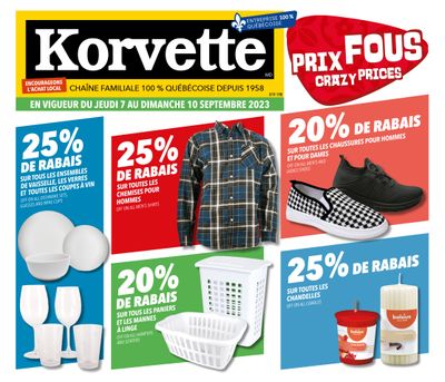 Korvette Flyer September 7 to 10