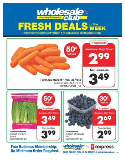 Wholesale Club (ON) Fresh Deals of the Week Flyer September 7 to 13