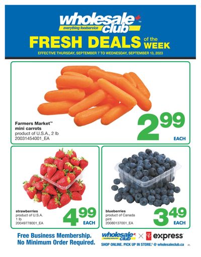 Wholesale Club (Atlantic) Fresh Deals of the Week Flyer September 7 to 13
