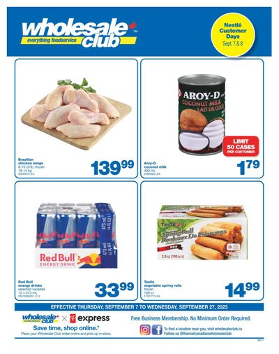 Wholesale Club (West) Flyer September 7 to 27