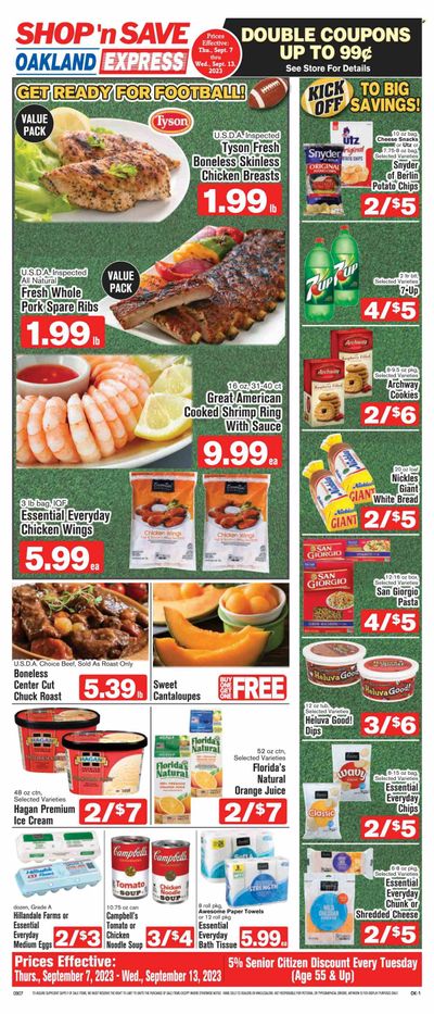 Shop ‘n Save Express (MD, PA, WV) Weekly Ad Flyer Specials September 7 to September 13, 2023