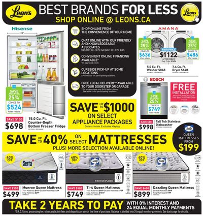 Leon's Best Brands for Less Flyer May 14 to 27