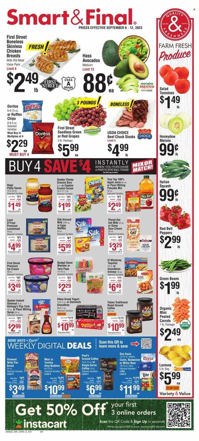 Smart & Final (CA) Weekly Ad Flyer Specials September 6 to September 12, 2023