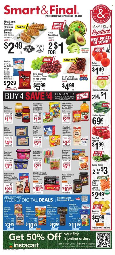 Smart & Final (CA) Weekly Ad Flyer Specials September 6 to September 12, 2023