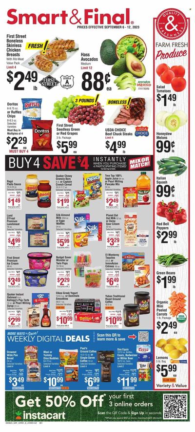 Smart & Final (AZ, NV) Weekly Ad Flyer Specials September 6 to September 12, 2023