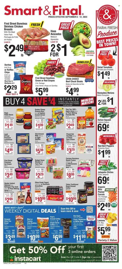 Smart & Final (CA) Weekly Ad Flyer Specials September 6 to September 12, 2023