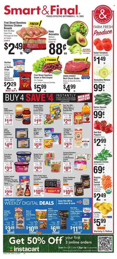 Smart & Final (CA) Weekly Ad Flyer Specials September 6 to September 12, 2023