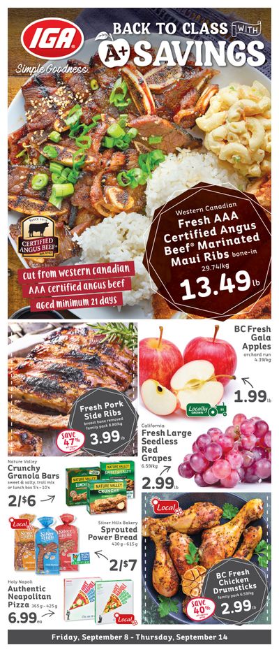 IGA Stores of BC Flyer September 8 to 14