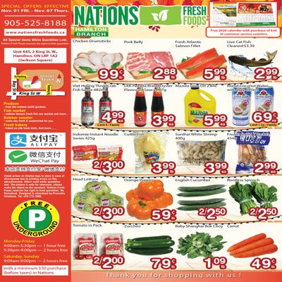 Nations Fresh Foods (Hamilton) Flyer November 1 to 7