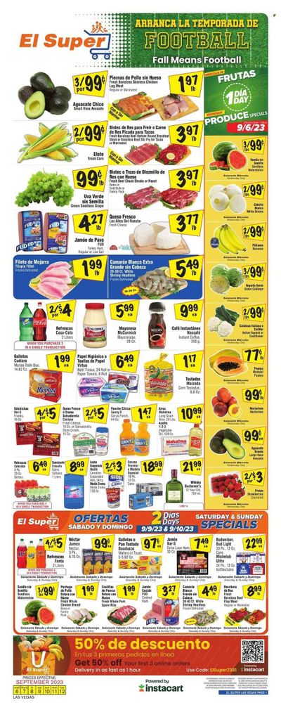 El Super (NV) Weekly Ad Flyer Specials September 6 to September 12, 2023