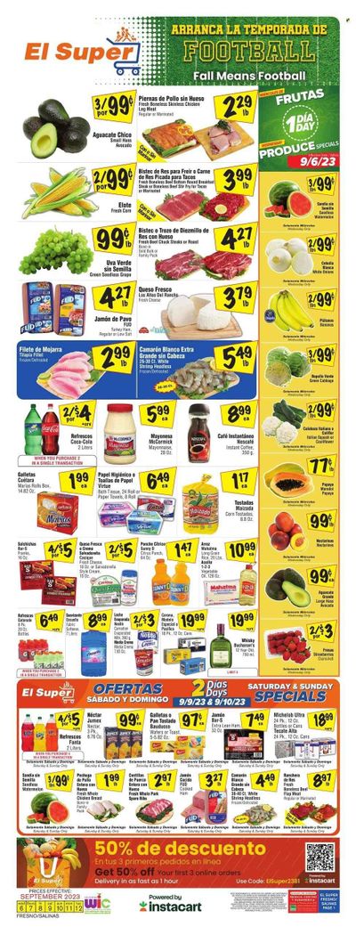 El Super (CA) Weekly Ad Flyer Specials September 6 to September 12, 2023