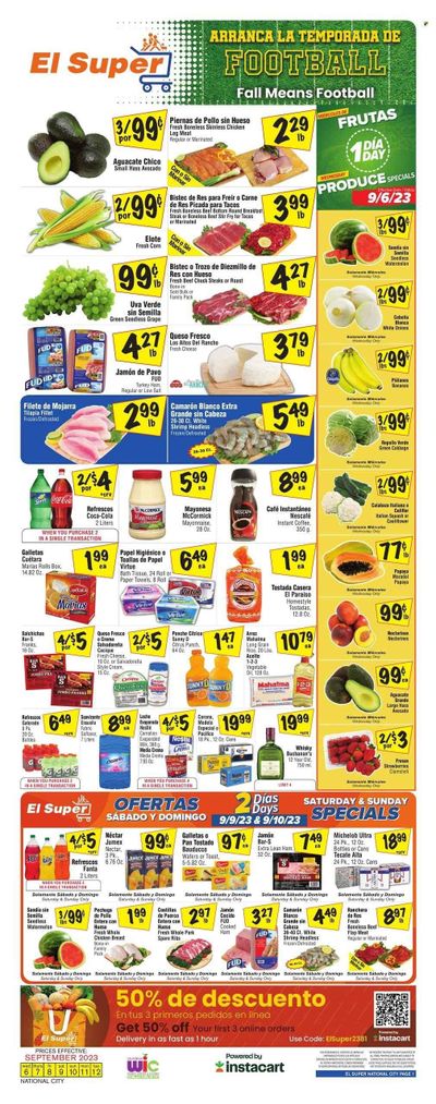 El Super (CA) Weekly Ad Flyer Specials September 6 to September 12, 2023
