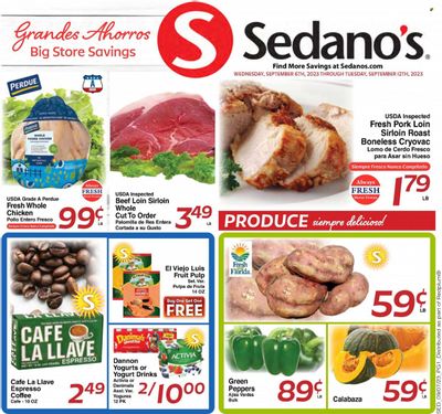Sedano's (FL) Weekly Ad Flyer Specials September 6 to September 12, 2023