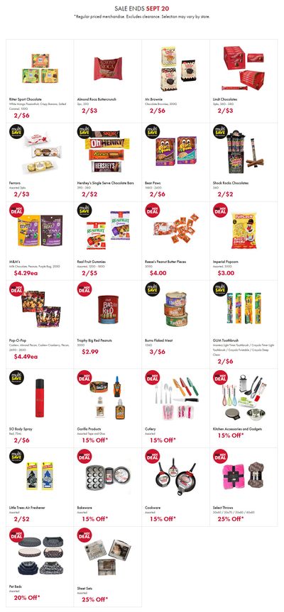 The Bargain Shop & Red Apple Stores In-Store deals September 7 to 20
