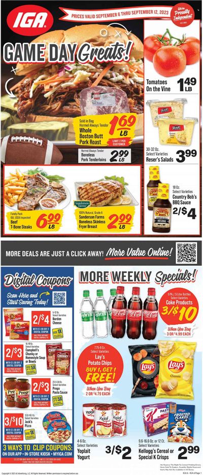 IGA (TN) Weekly Ad Flyer Specials September 6 to September 12, 2023