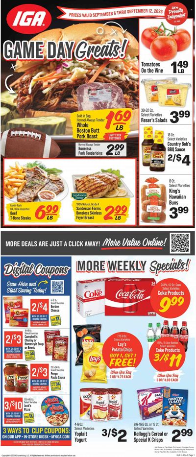IGA (KY) Weekly Ad Flyer Specials September 6 to September 12, 2023