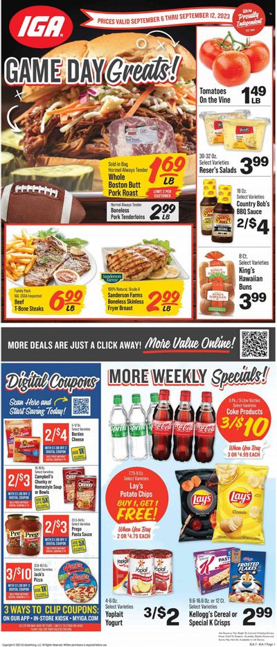 IGA (VA) Weekly Ad Flyer Specials September 6 to September 12, 2023