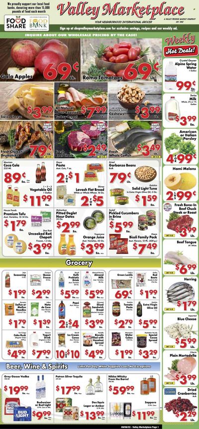 Valley Marketplace (CA) Weekly Ad Flyer Specials September 6 to September 12, 2023