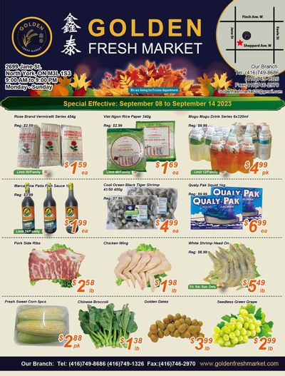 Golden Fresh Market Flyer September 8 to 14