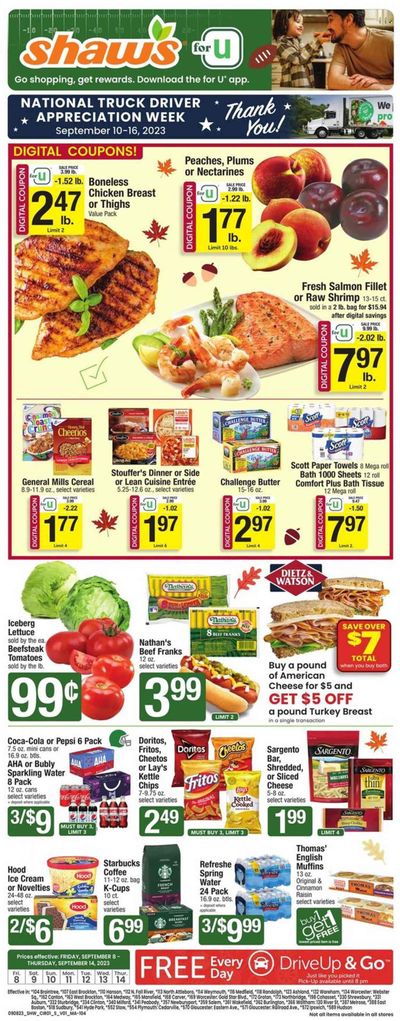 Shaw’s (MA, ME, NH, RI, VT) Weekly Ad Flyer Specials September 8 to September 14, 2023