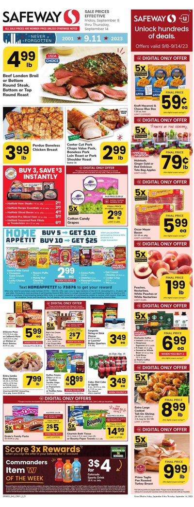 Safeway (DC, MD) Weekly Ad Flyer Specials September 8 to September 14, 2023