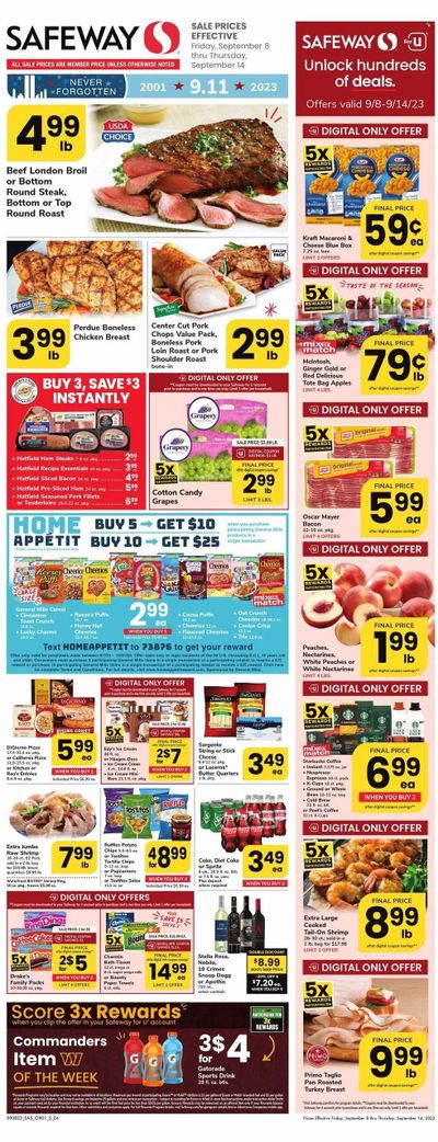 Safeway (DC) Weekly Ad Flyer Specials September 8 to September 14, 2023