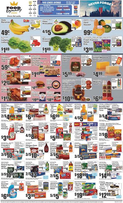 Food Dynasty (NY) Weekly Ad Flyer Specials September 8 to September 14, 2023