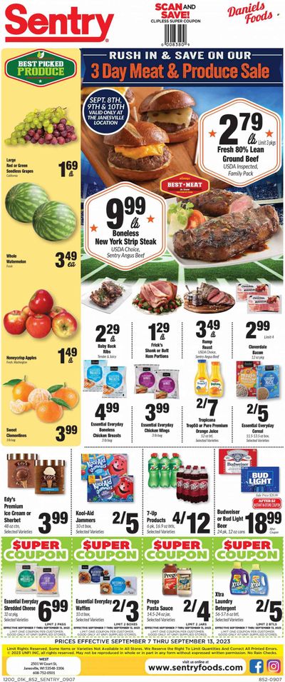 Sentry Foods (WI) Weekly Ad Flyer Specials September 7 to September 13, 2023