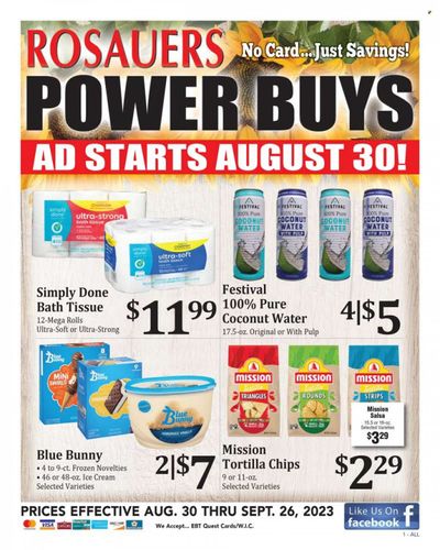 Rosauers (ID, MT, OR, WA) Weekly Ad Flyer Specials August 30 to September 26, 2023