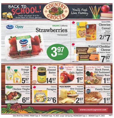 Country Grocer Flyer September 8 to 14