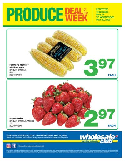 Wholesale Club (Atlantic) Produce Deal of the Week Flyer May 14 to 20