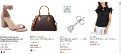 Macy’s Canada: New Sale Items Added