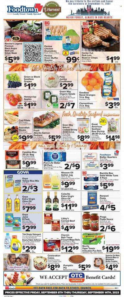 Foodtown (NJ, NY, PA) Weekly Ad Flyer Specials September 8 to September 14, 2023