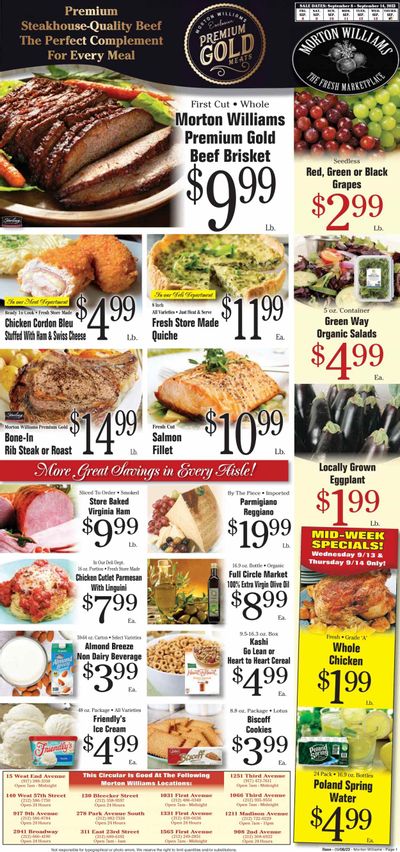Morton Williams (NY) Weekly Ad Flyer Specials September 8 to September 14, 2023