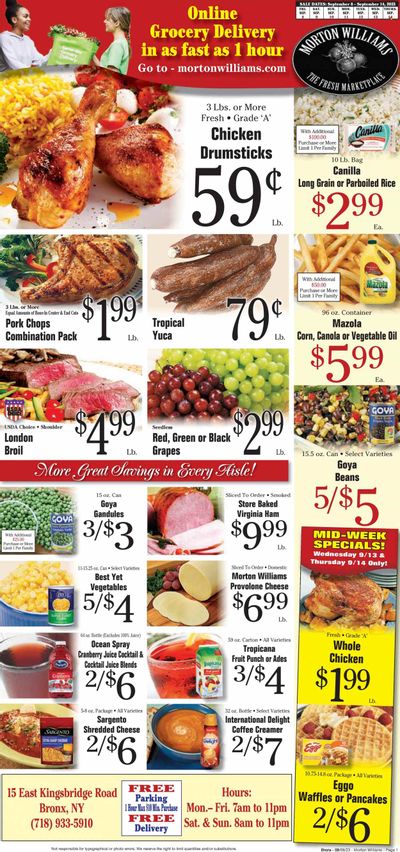 Morton Williams (NY) Weekly Ad Flyer Specials September 8 to September 14, 2023