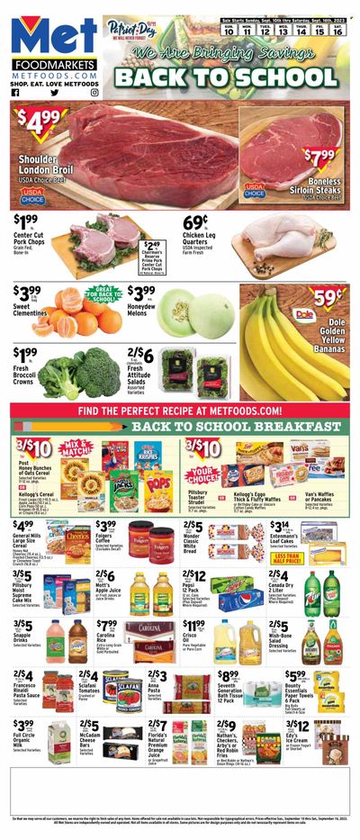 Met Foodmarkets Weekly Ad Flyer Specials September 10 to September 16, 2023
