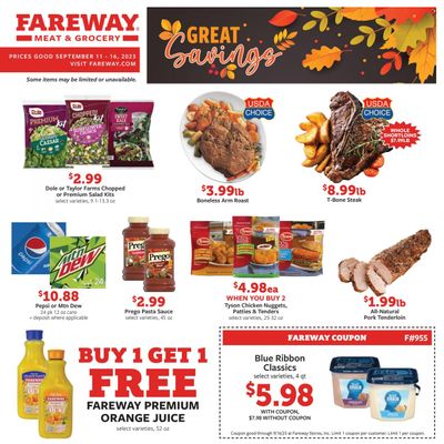 Fareway (IA) Weekly Ad Flyer Specials September 11 to September 16, 2023