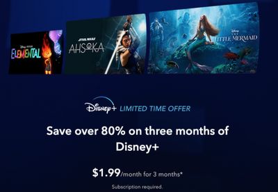 Disney+ Canada Offers: Save Over 80% on Three Months of Disney+, Now Only $1.99 Per Month!