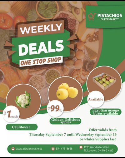 Pistachios Supermarket Flyer September 7 to 13