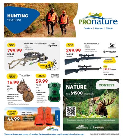 Pronature Flyer September 11 to 24
