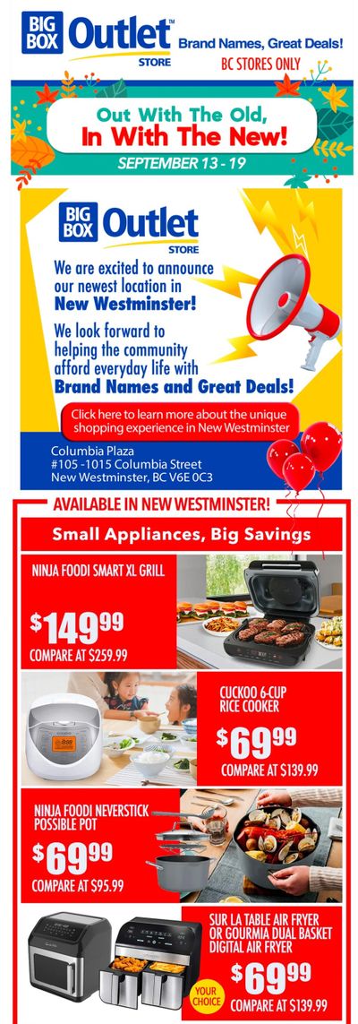 Big Box Outlet Store Flyer September 13 to 19