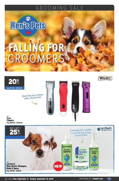 Ren's Pets Grooming Sale Flyer September 11 to 24