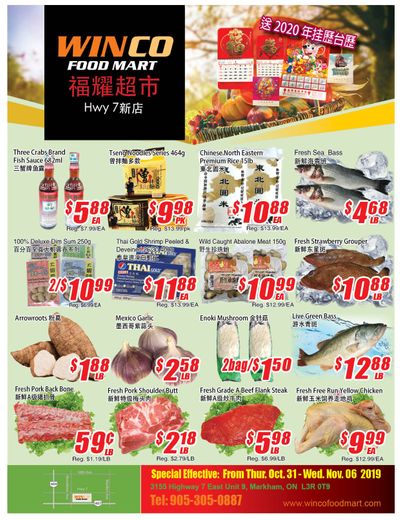 WinCo Food Mart (HWY 7) Flyer October 31 to November 6
