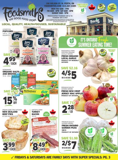 Foodsmiths Flyer September 14 to 21